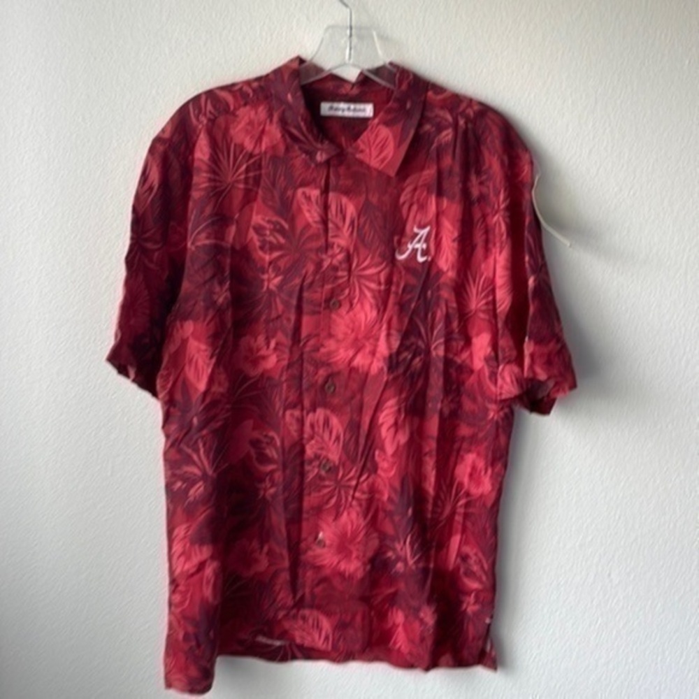 NWT Tommy Bahama Shirt 100% silk university of Alabama size Medium